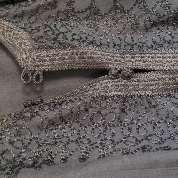 🌷NWOT, SM Moroccan Embroidered Black Top/mini dress - Picture 3 of 12